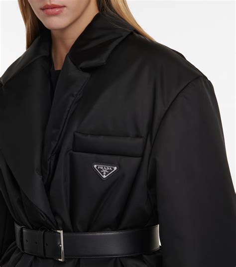 prada re-nylon belted padded jacket|prada re nylon puffer jacket.